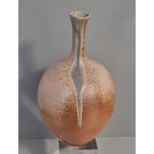 Claude Champy - Glazed Stoneware Vase. Wood-fired Oven Cooking