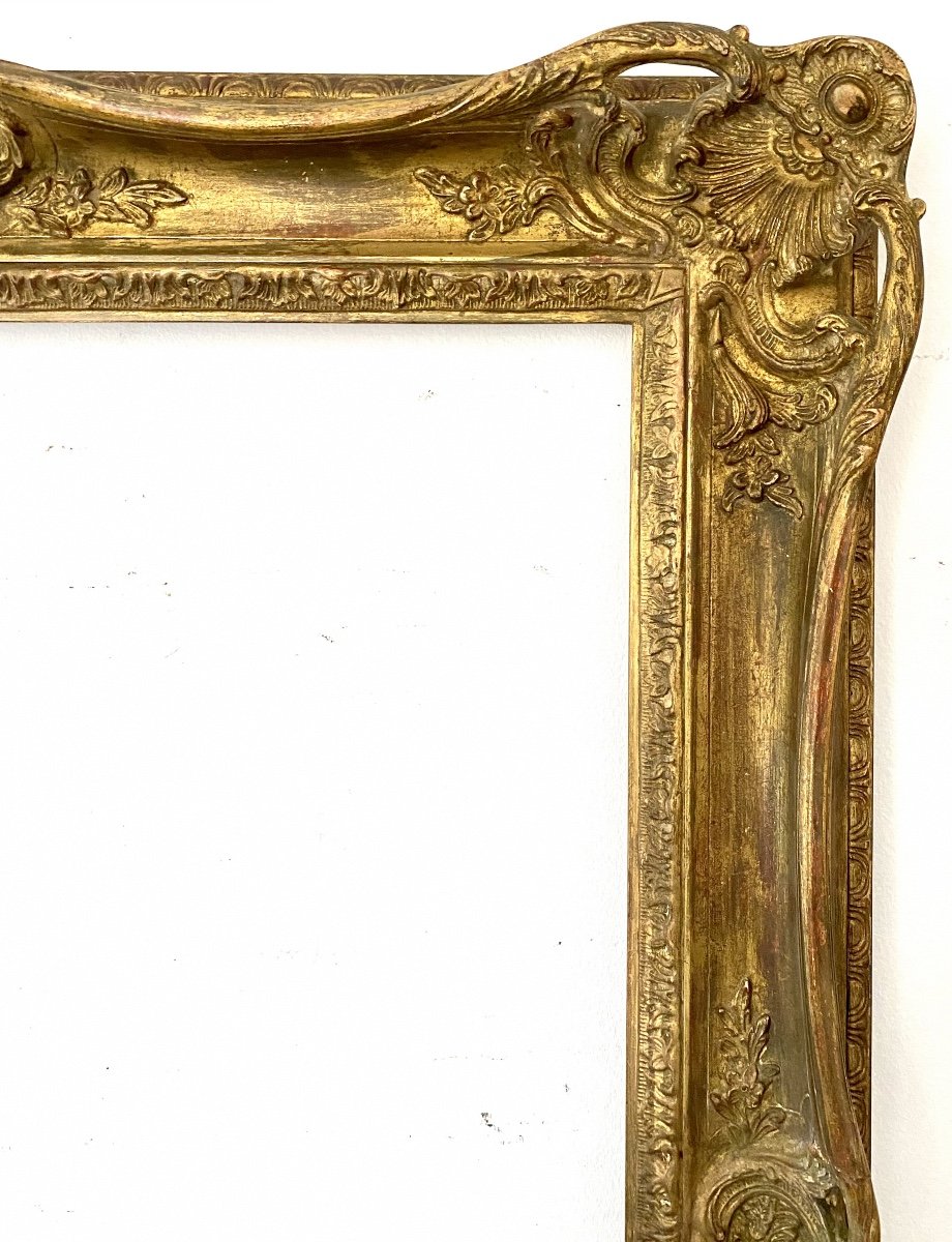 Cadre De Style Louis XV - 70,80 X 56,00 - Ref - 1643-photo-3