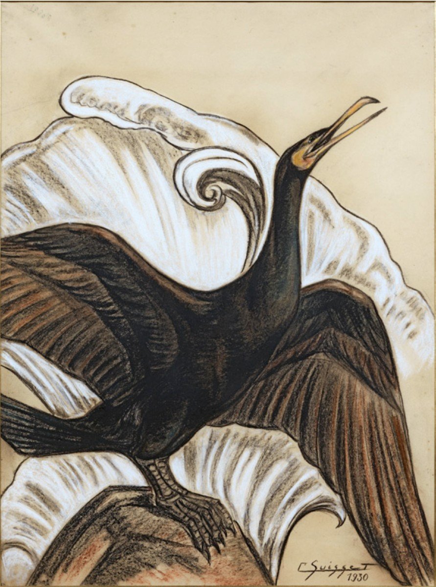 Gaston Suisse, Cormorant In The Storm, 1930.