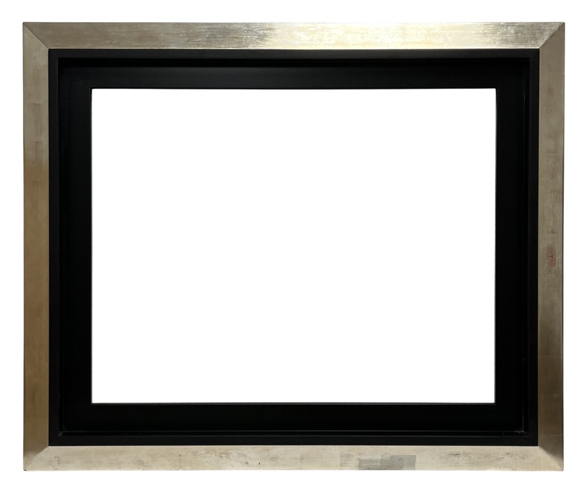 Contemporary Frame Gilded With White Gold — 70.6 X 86.8 Cm — Ref. 2175