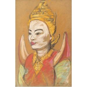 André Maire, Portrait De Danseuse Cambodgienne, 1920