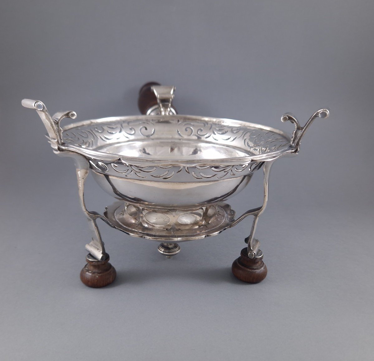 Sterling Silver Stove Lille 18th Century-photo-3