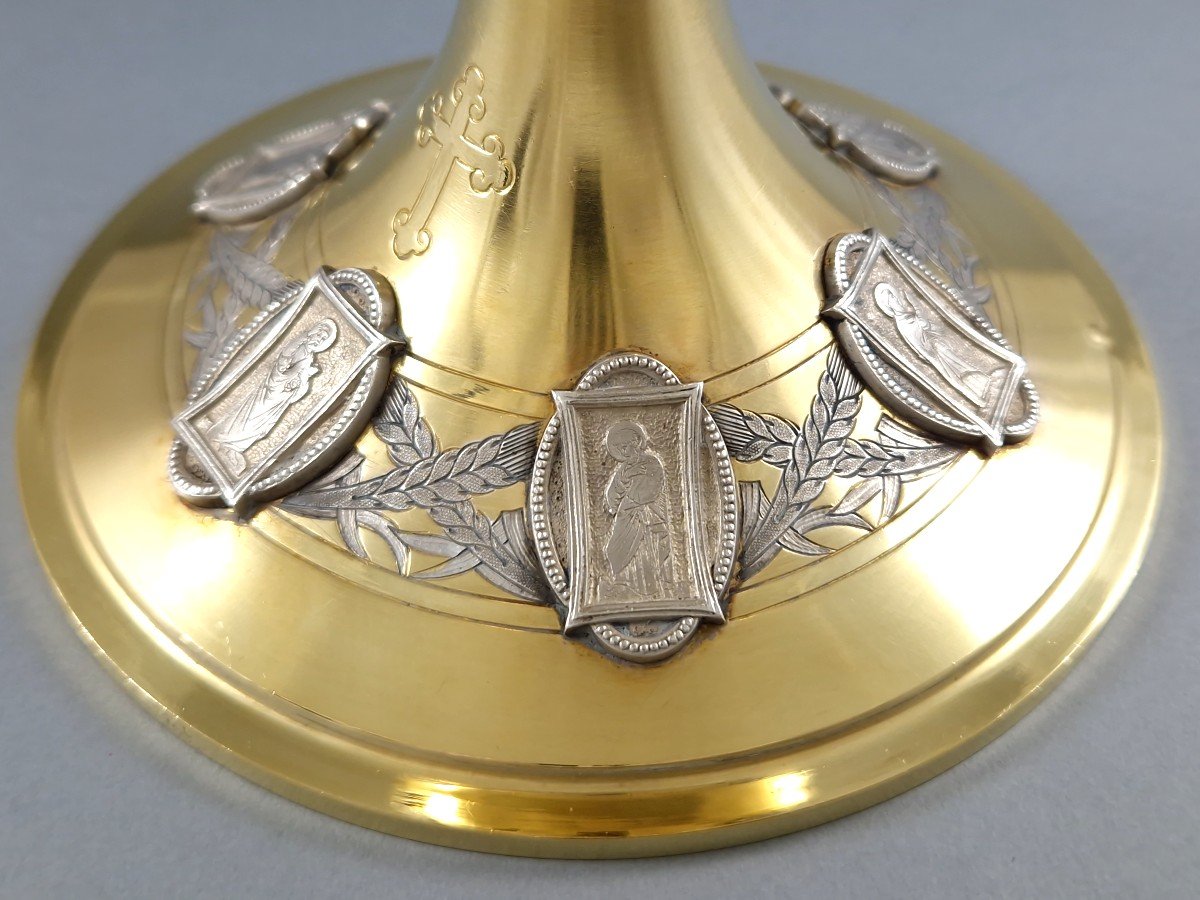 Chalice In Sterling Silver And Gilt-photo-1