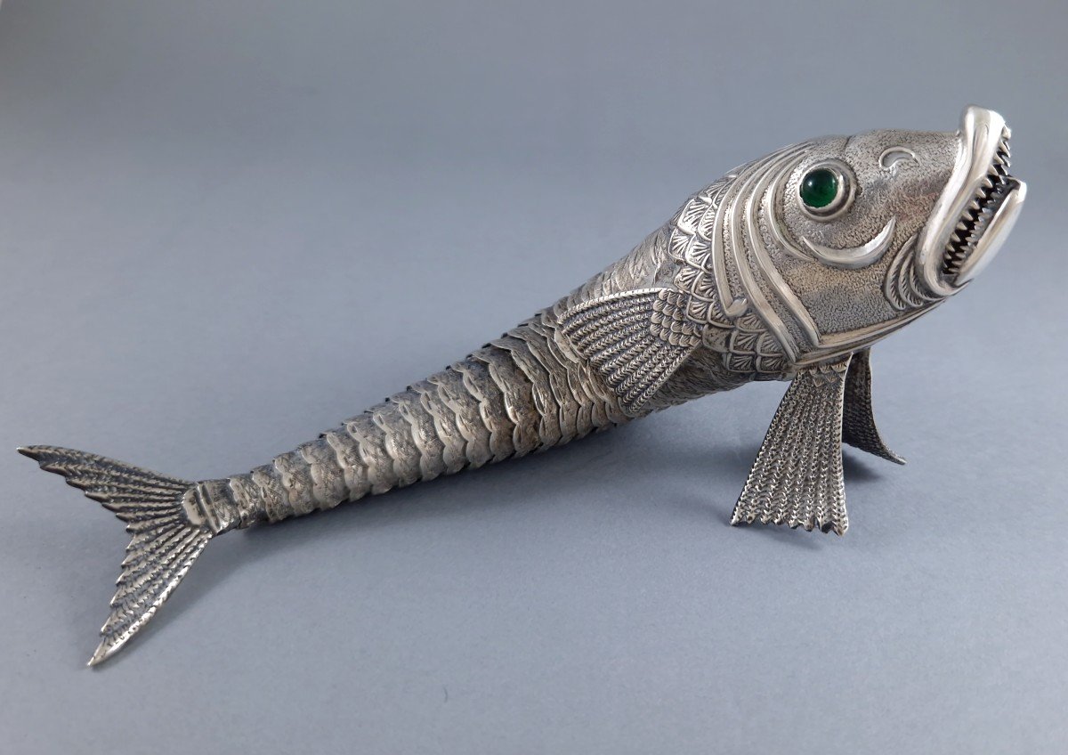 Articulated Fish In Terling Silver