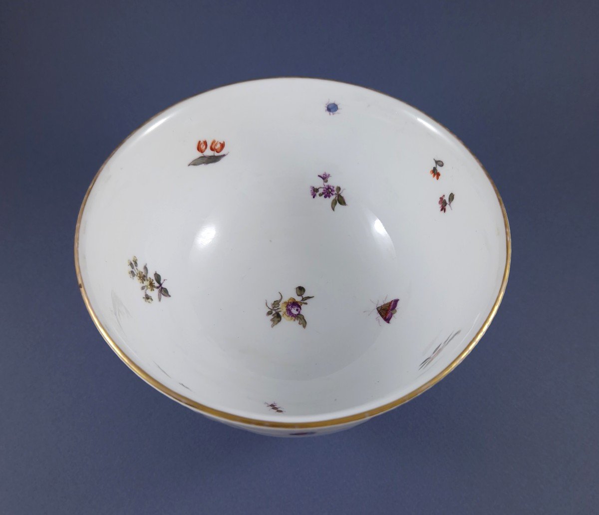 19th Porcelain And Sterling Silver Bowl-photo-4