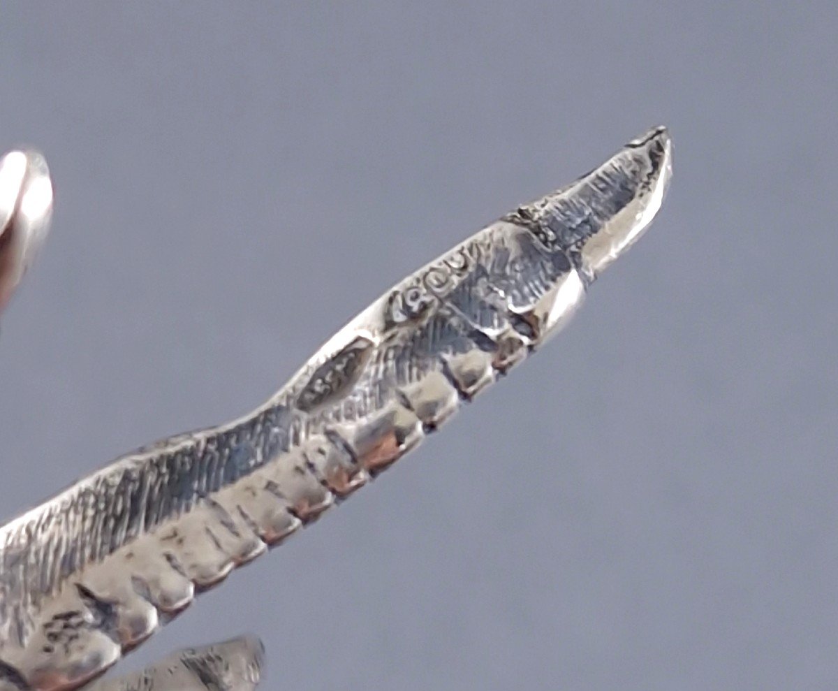 Vide poche oiseau en quartz rose et argent massif-photo-5