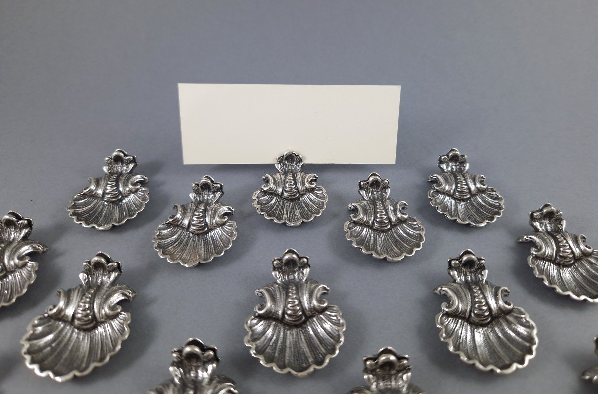 16 Sterling Silver Place Card Holders-photo-1