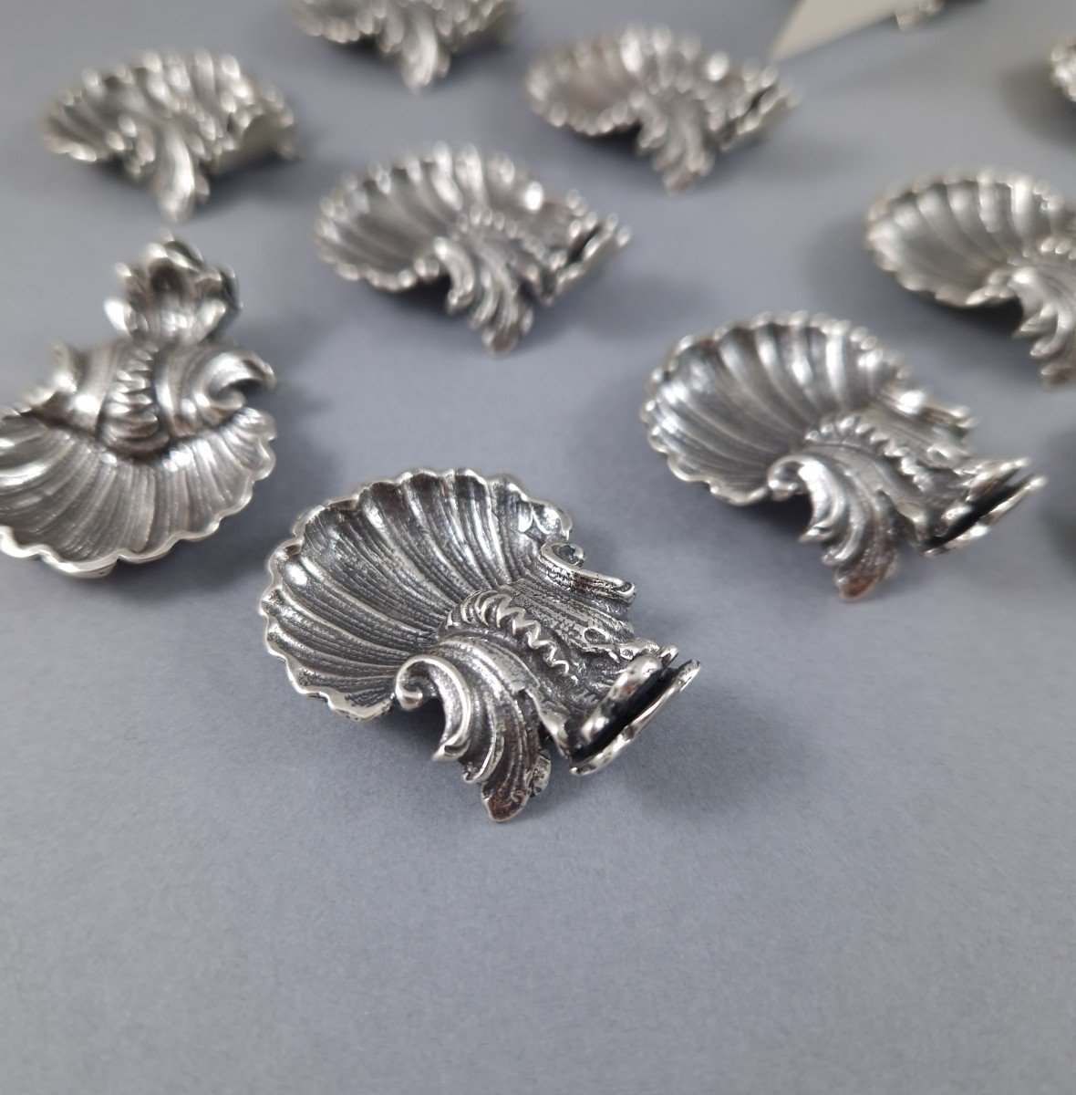 16 Sterling Silver Place Card Holders-photo-4