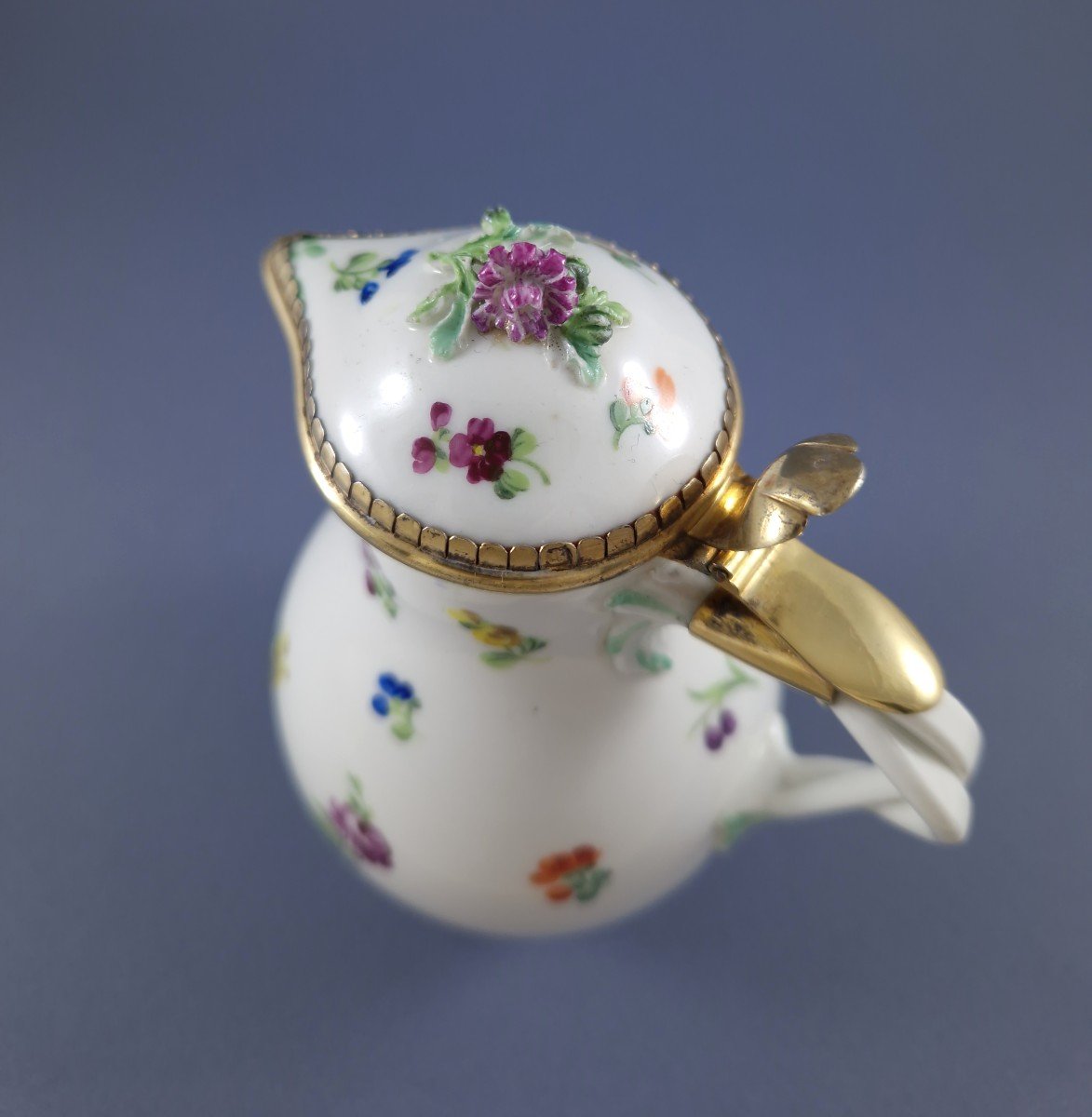 Vienna Porcelain And Sterling Silver Jug-photo-2