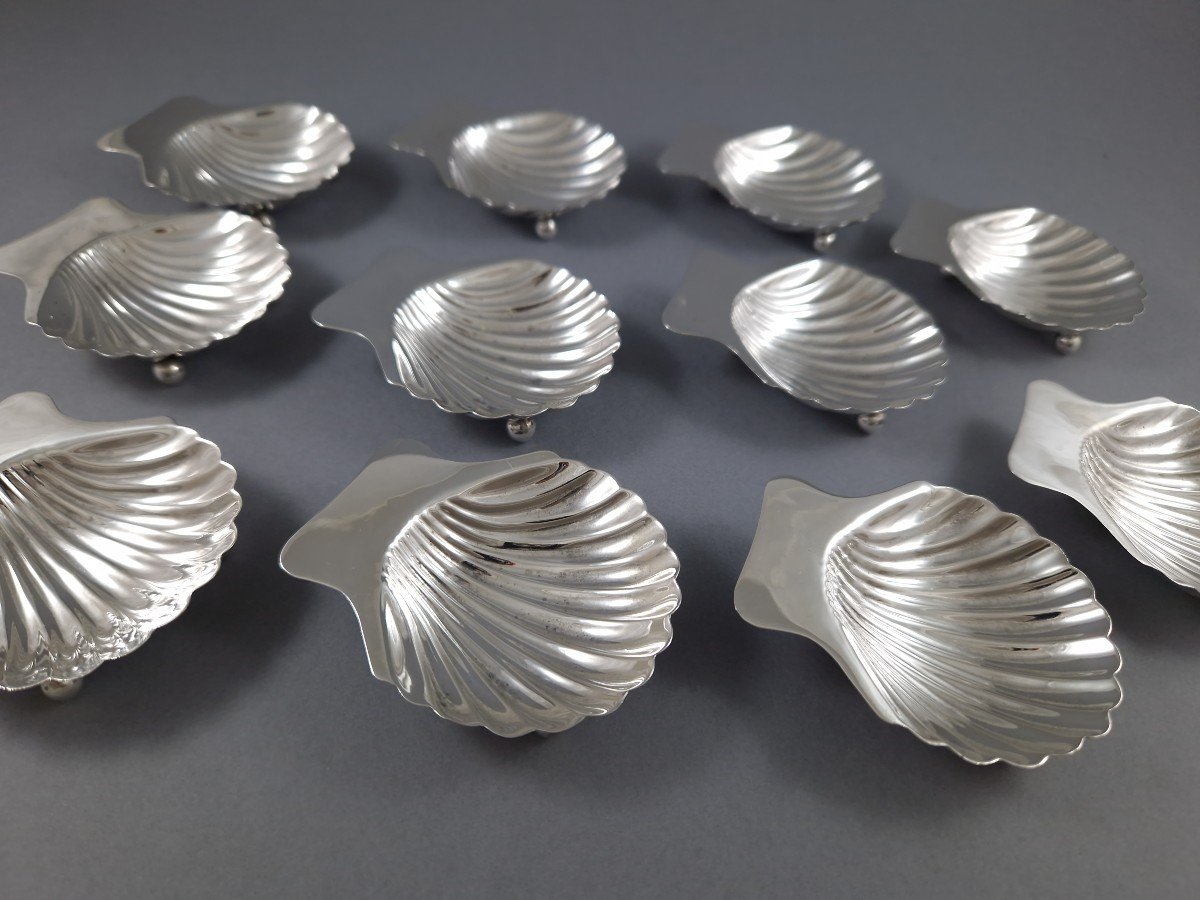 11 Sterling Silver Shell Salt Shakers-photo-1