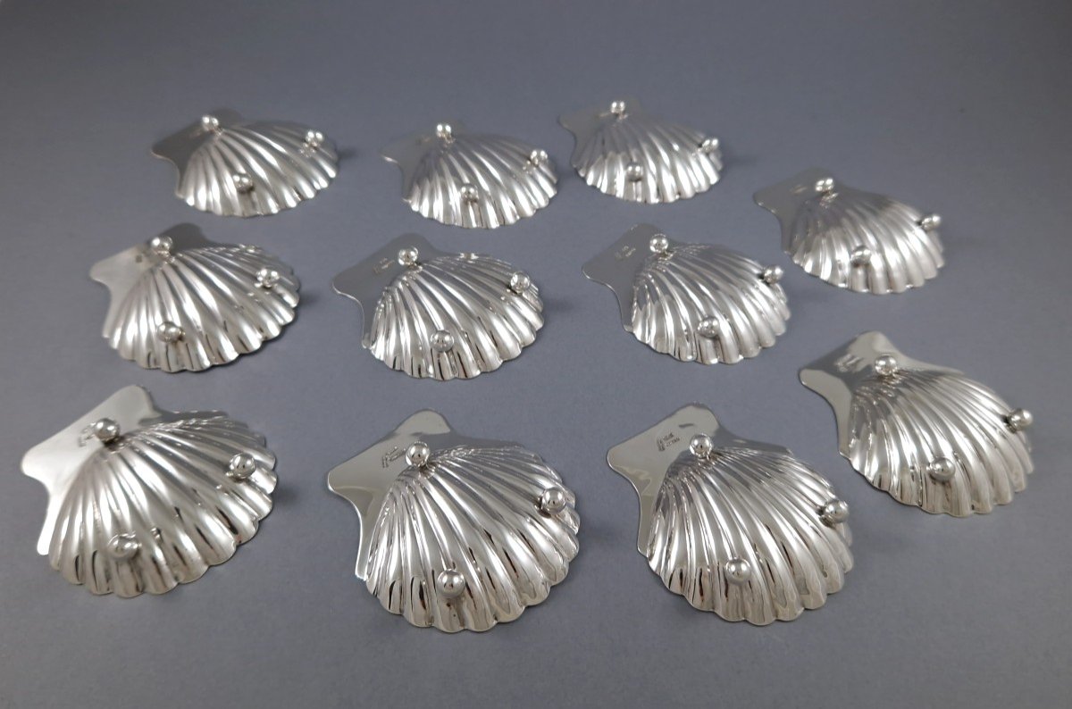 11 Sterling Silver Shell Salt Shakers-photo-2