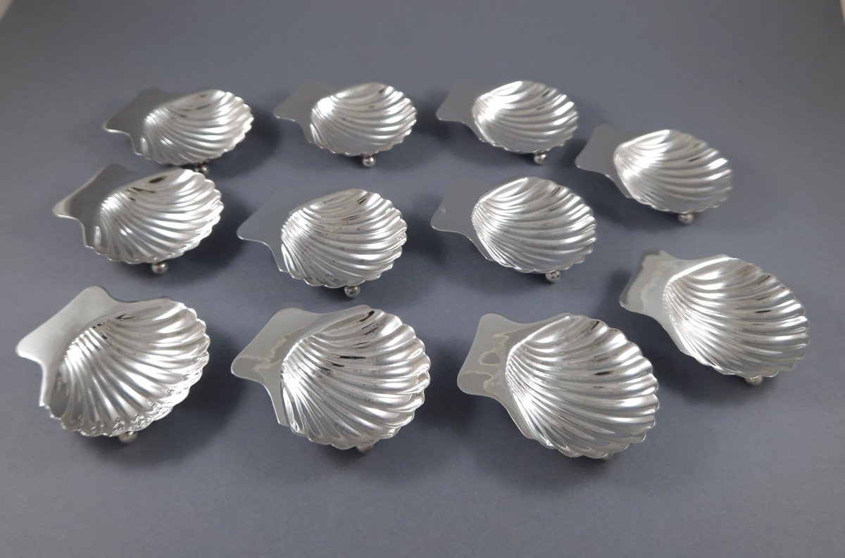 11 Sterling Silver Shell Salt Shakers