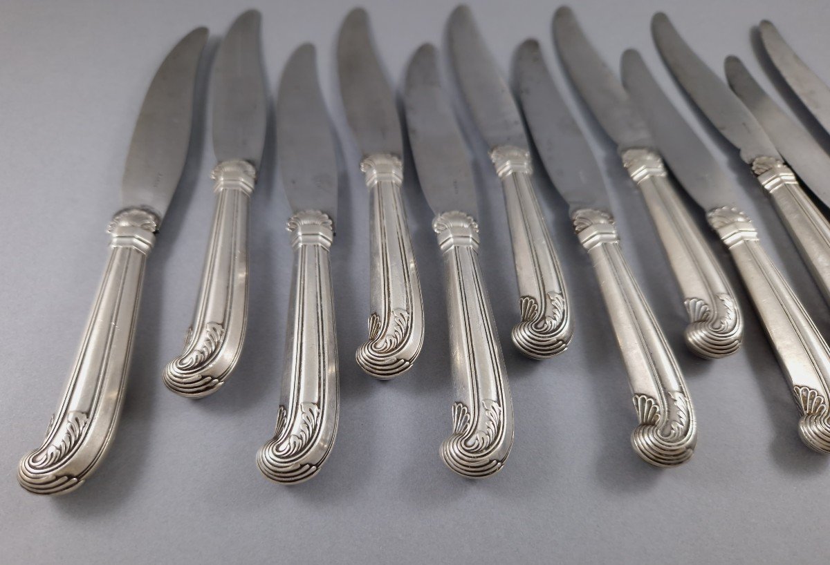 Puiforcat - 12 Sterling Silver Knives-photo-2