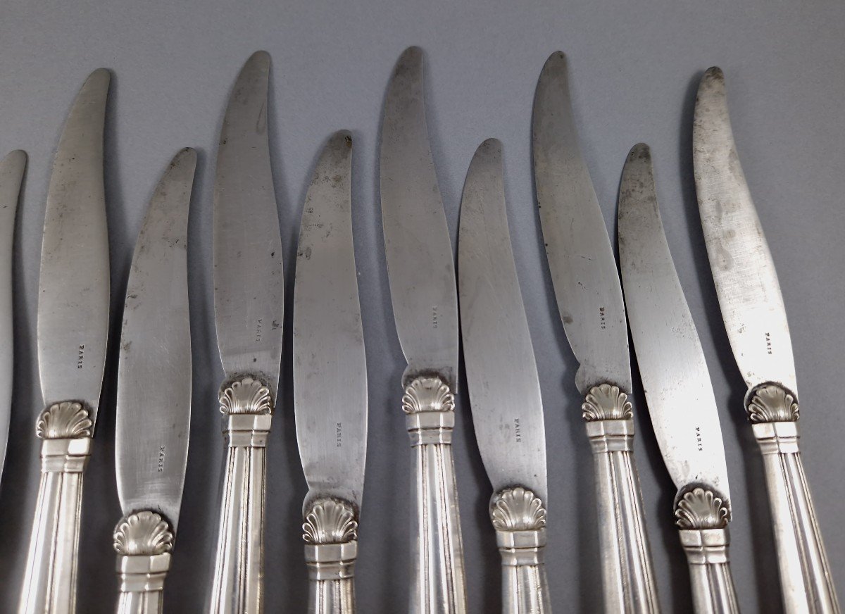 Puiforcat - 12 Sterling Silver Knives-photo-1