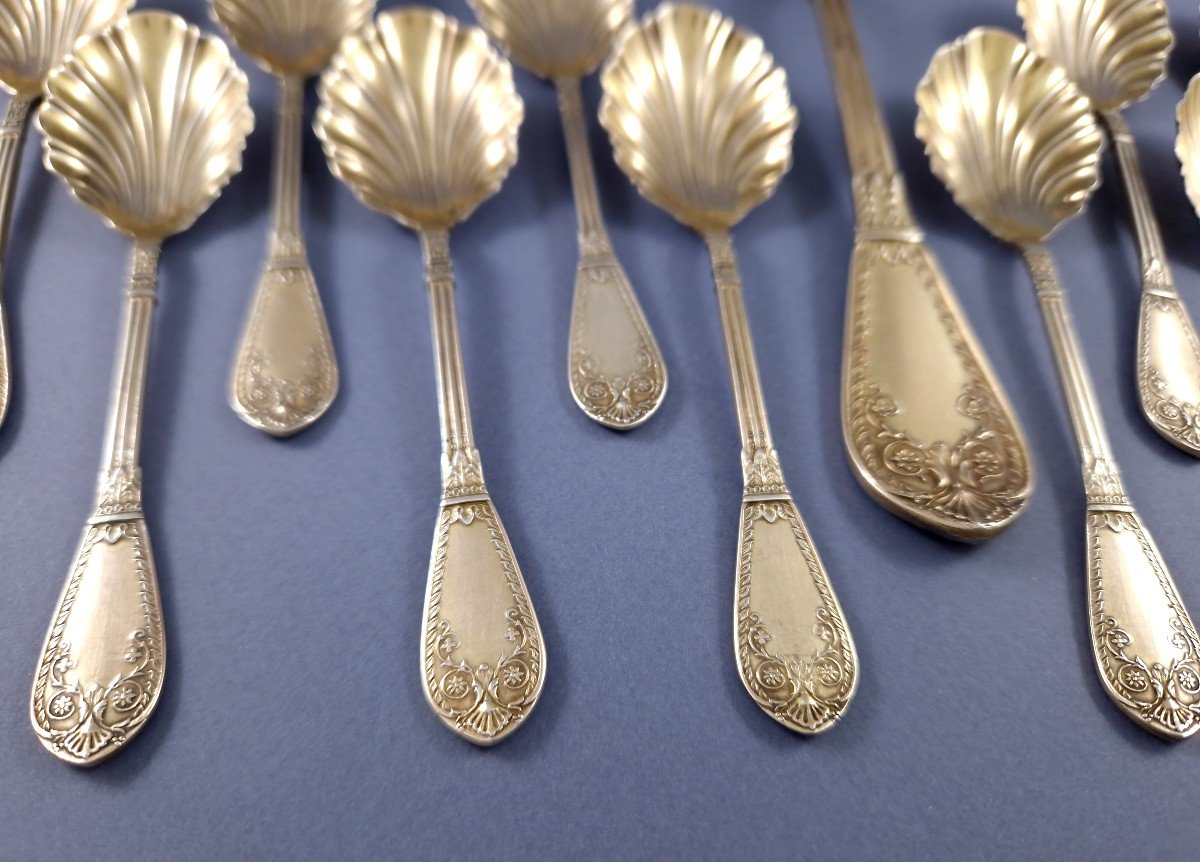 Sterling Silver-gilt Ice Cream Service-photo-2