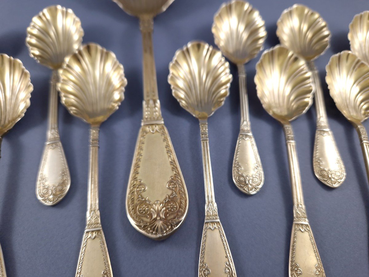 Sterling Silver-gilt Ice Cream Service-photo-3