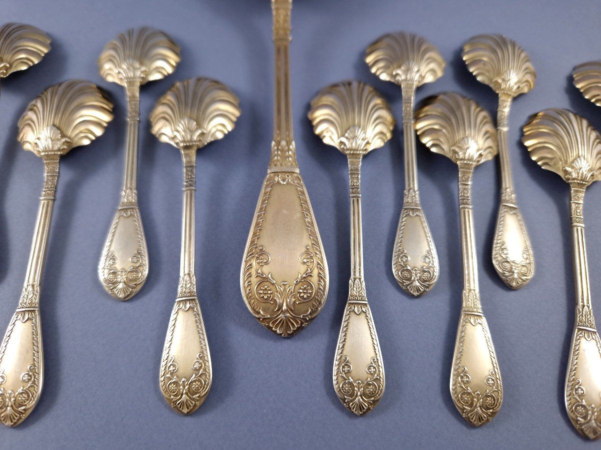 Sterling Silver-gilt Ice Cream Service-photo-3