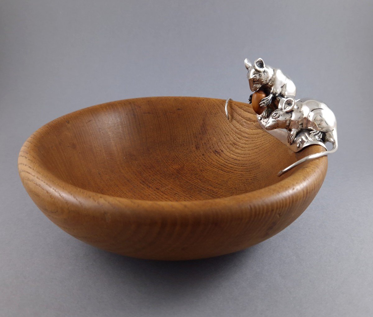 Sterling Silver And Wood Bowl-photo-1