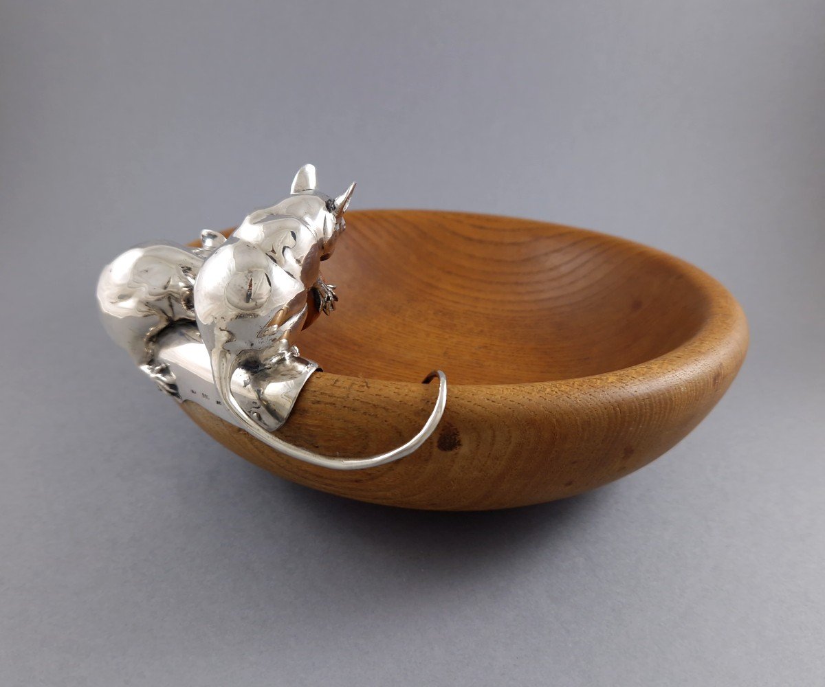 Sterling Silver And Wood Bowl-photo-4