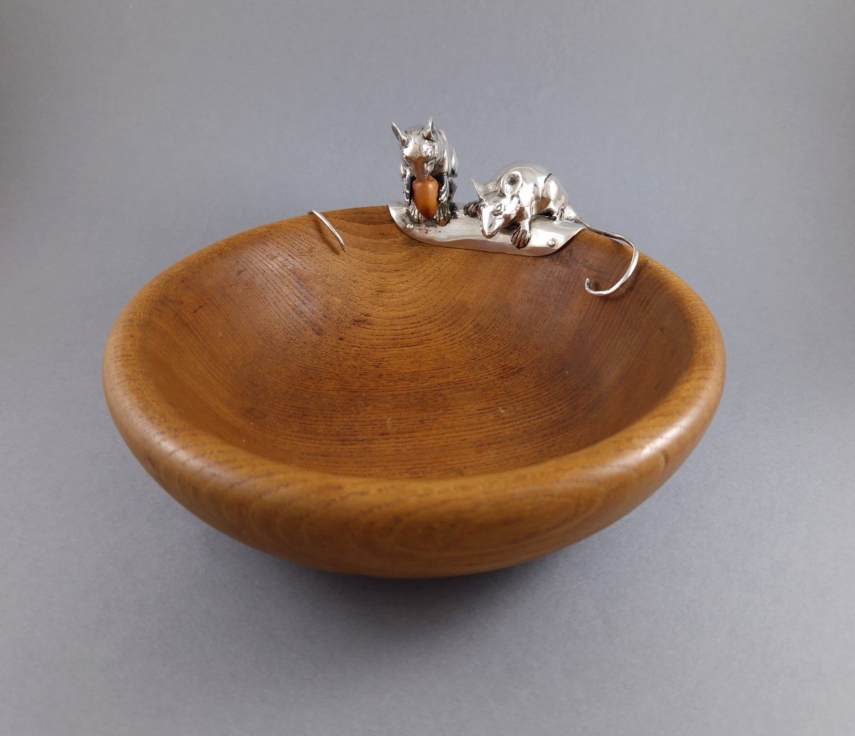 Sterling Silver And Wood Bowl