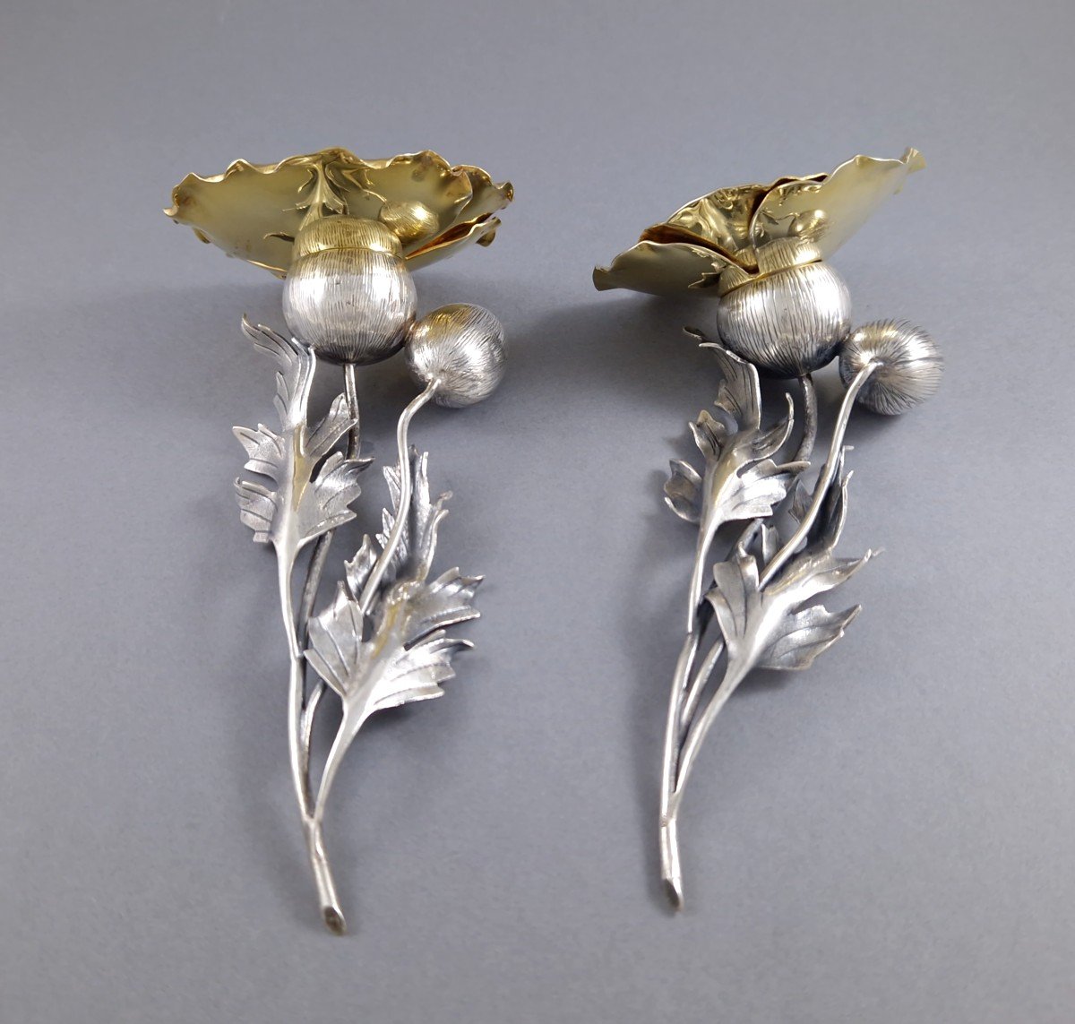 Buccellati - Salt And Pepper Shaker In Sterling Silver And Gilt-photo-2