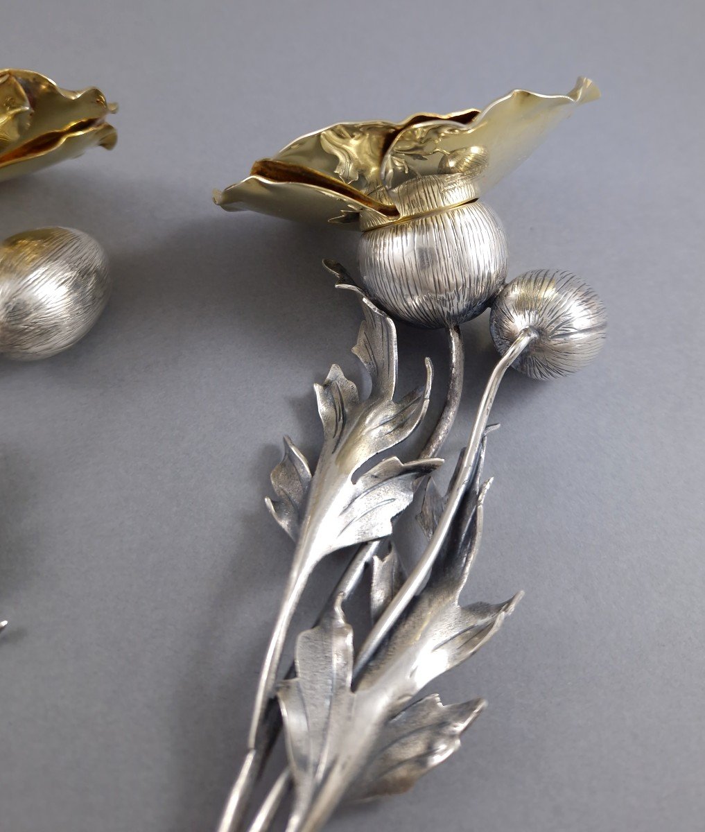 Buccellati - Salt And Pepper Shaker In Sterling Silver And Gilt-photo-4