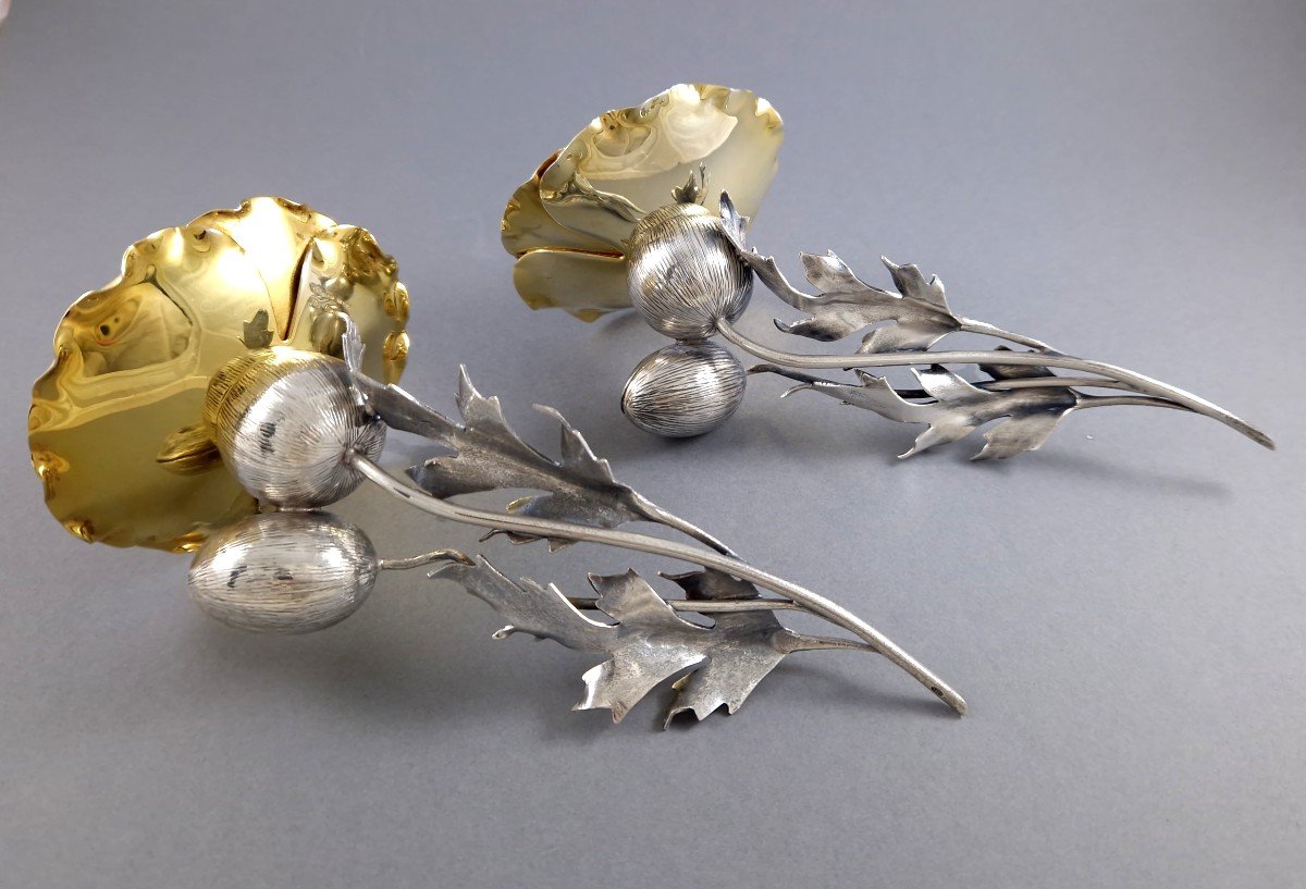 Buccellati - Salt And Pepper Shaker In Sterling Silver And Gilt-photo-5