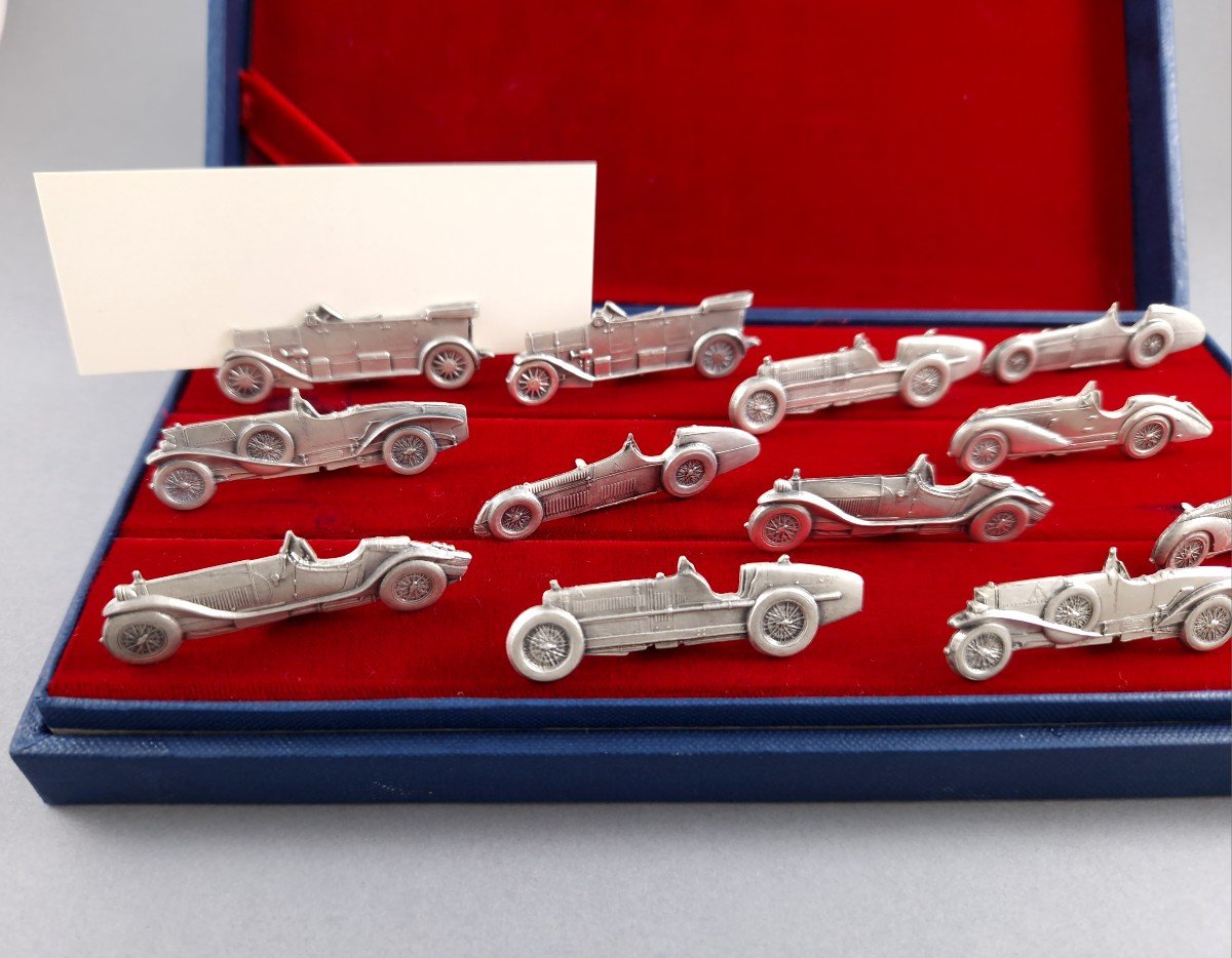 12 Alfa Romeo Sterling Silver Place Card Holders-photo-2