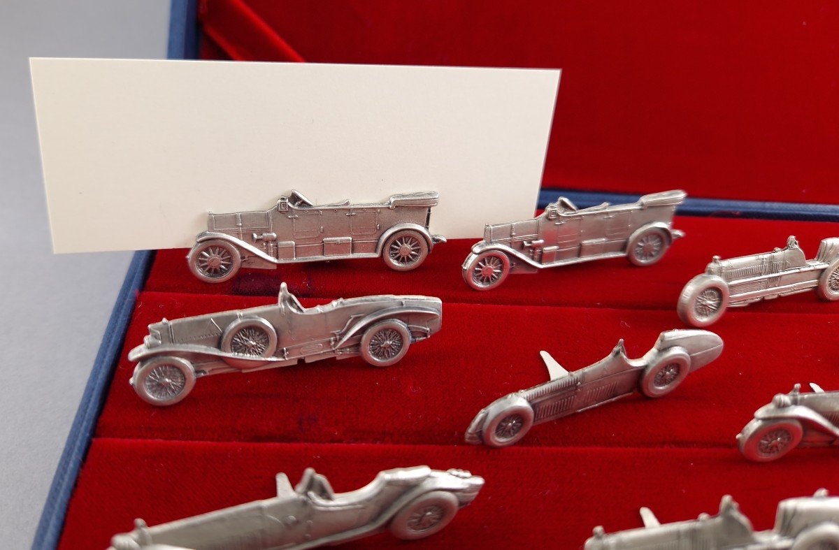 12 Alfa Romeo Sterling Silver Place Card Holders-photo-4