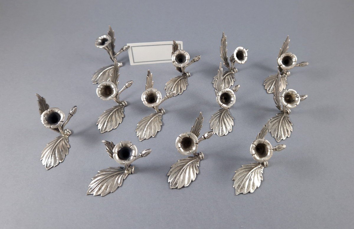 12 Sterling Silver Place Card Holders -photo-1