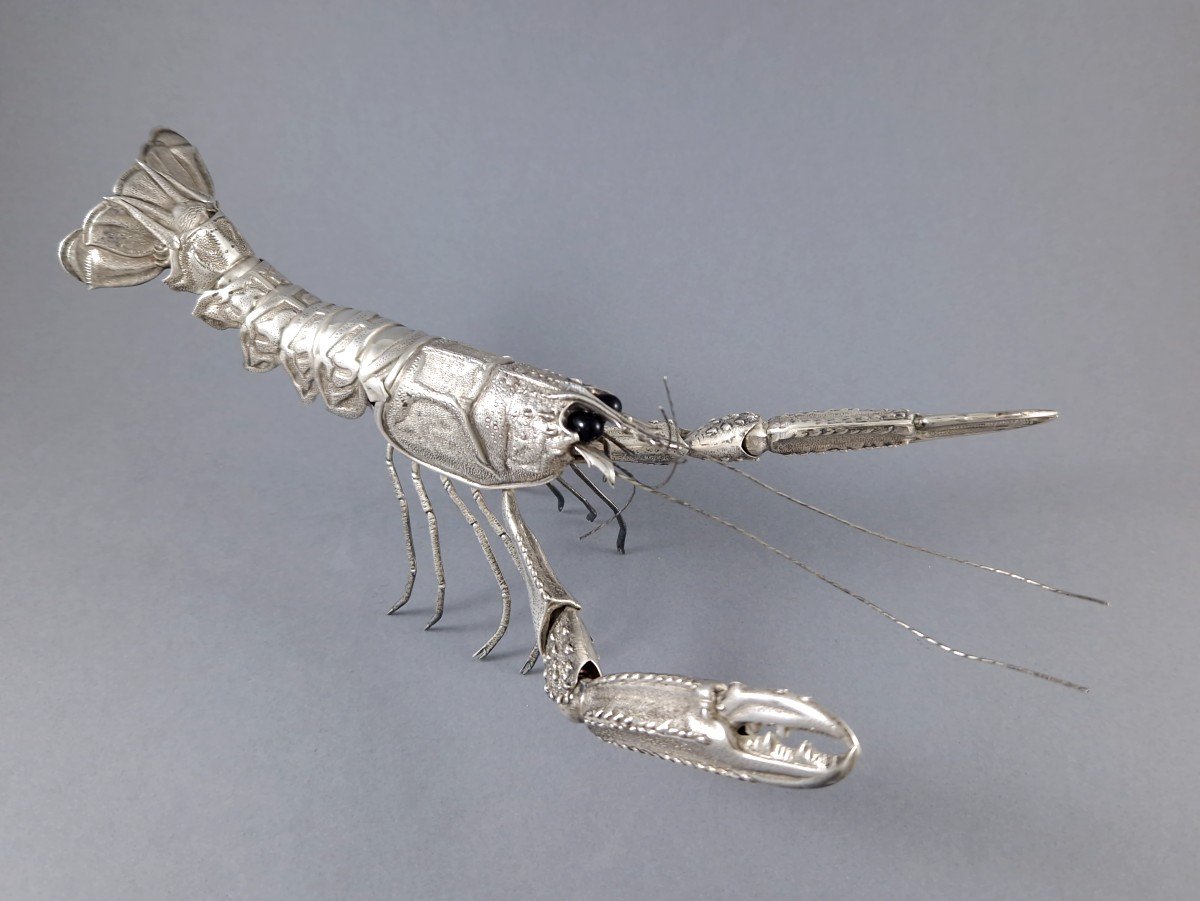 Sterling Silver Articulated Lobster-photo-2