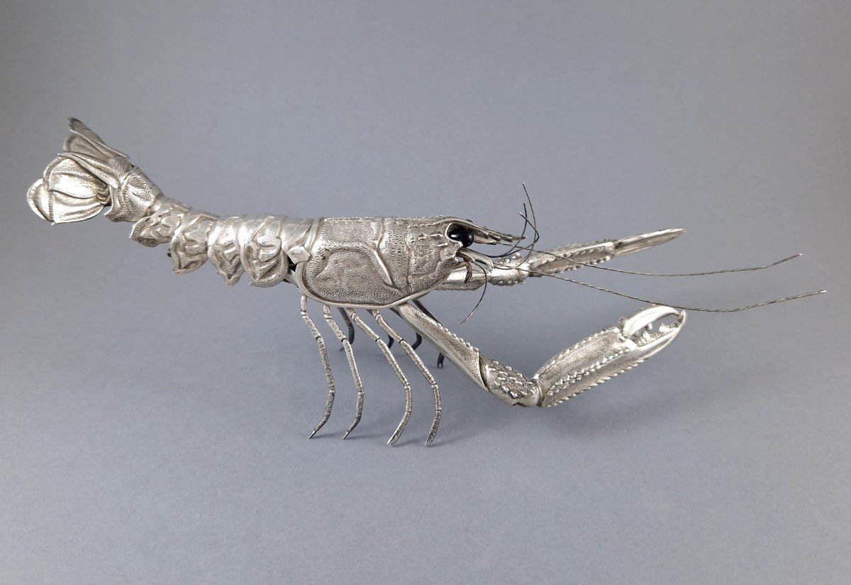 Sterling Silver Articulated Lobster-photo-3