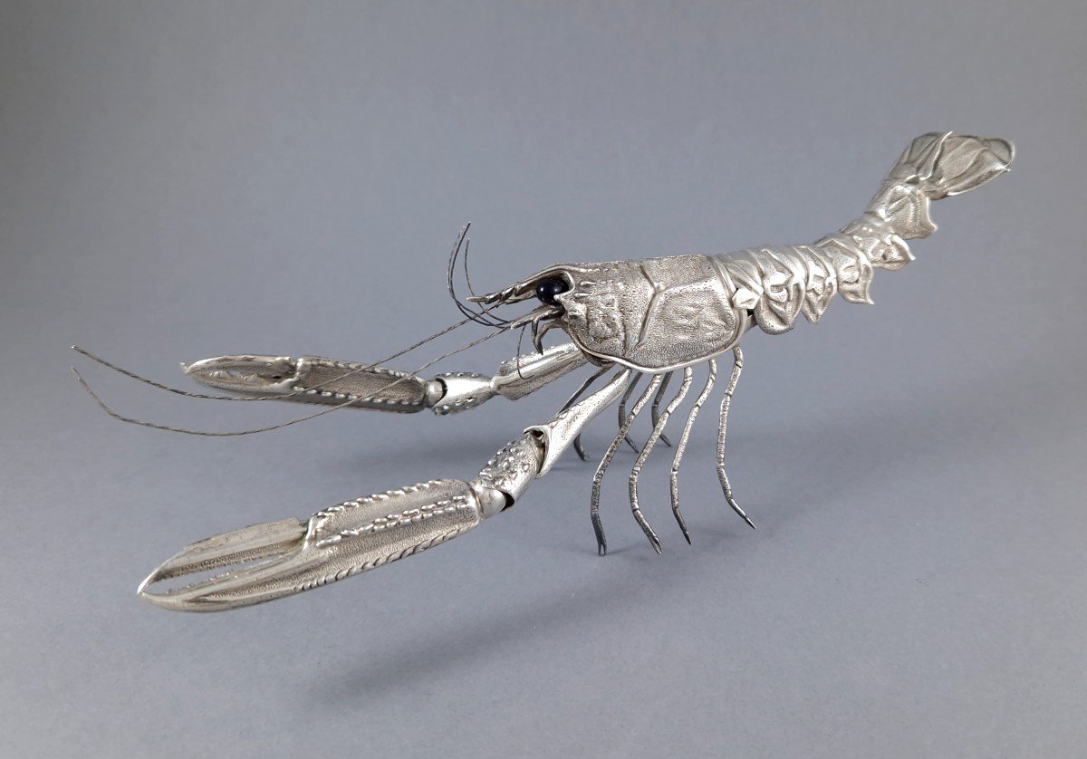 Sterling Silver Articulated Lobster-photo-1