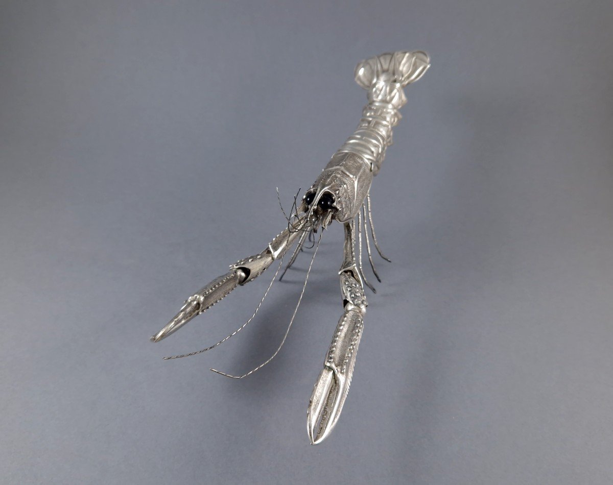 Sterling Silver Articulated Lobster-photo-3