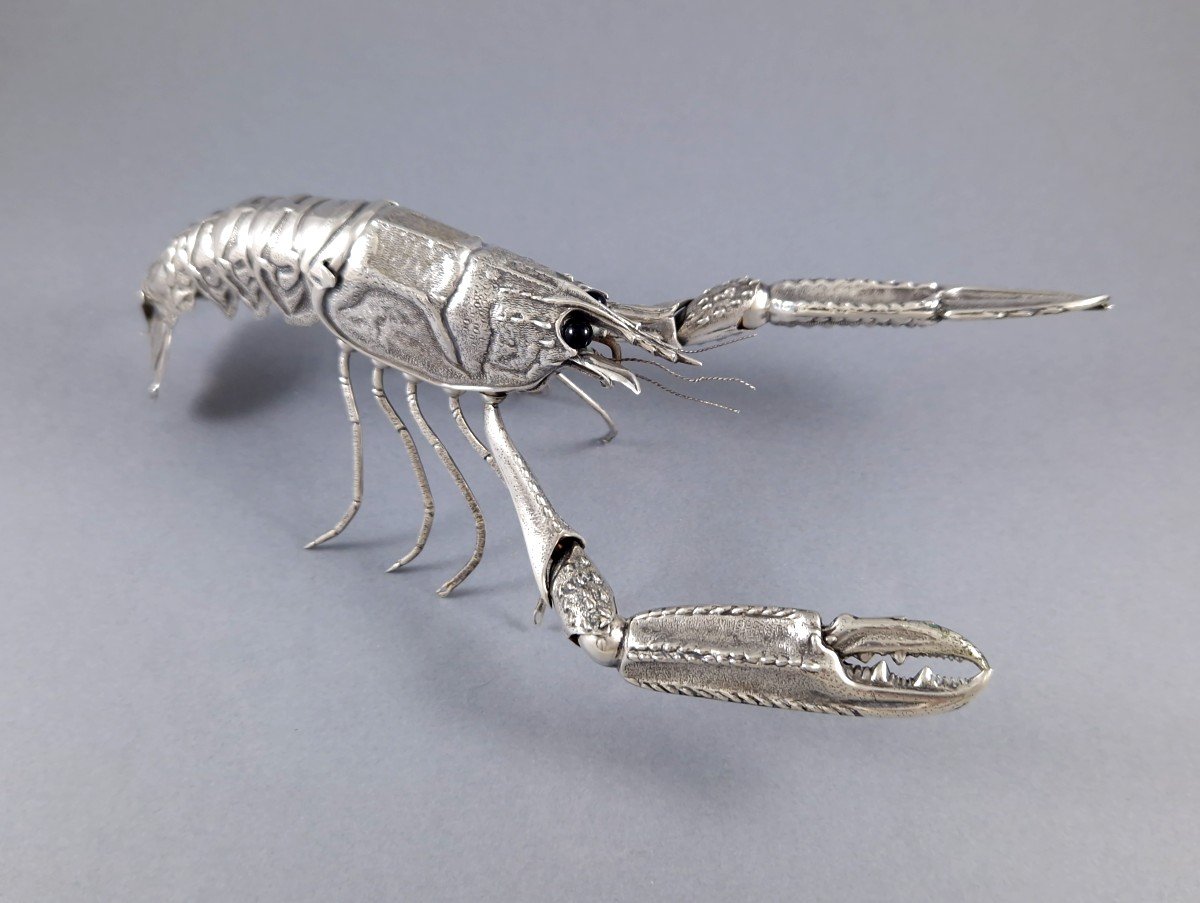 Articulated Lobster In Sterling Silver-photo-2