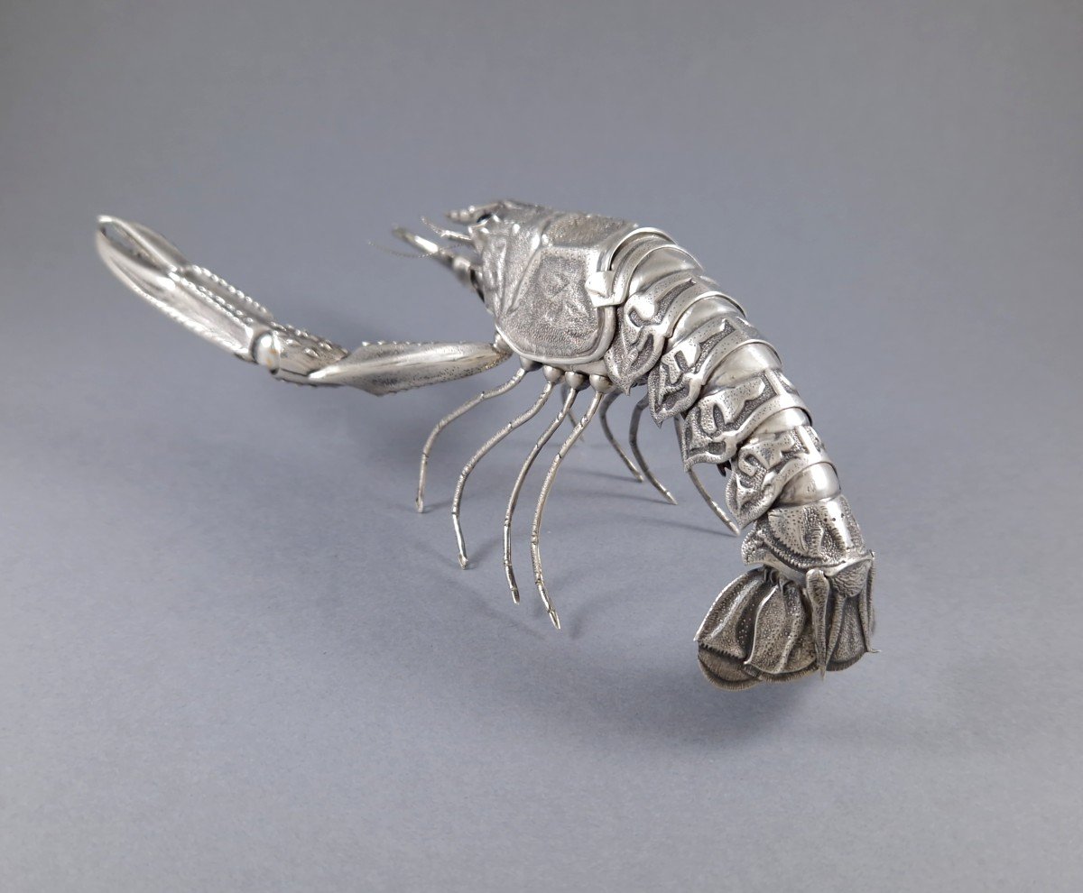 Articulated Lobster In Sterling Silver-photo-1