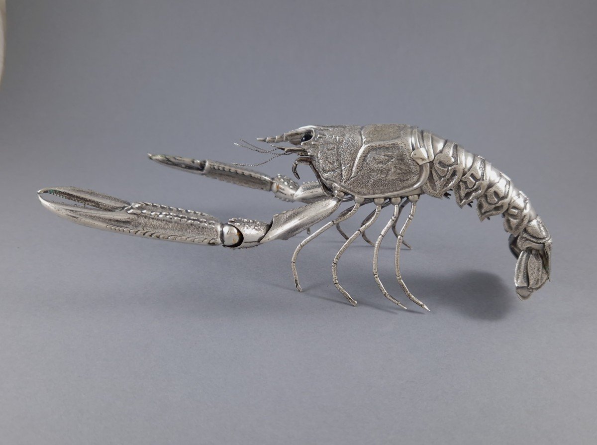 Articulated Lobster In Sterling Silver-photo-2