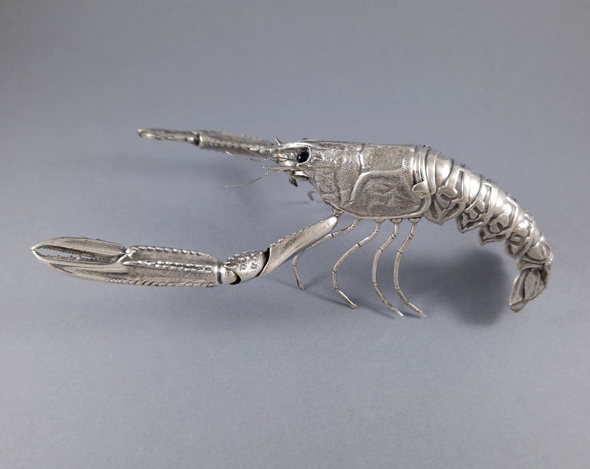 Articulated Lobster In Sterling Silver-photo-3