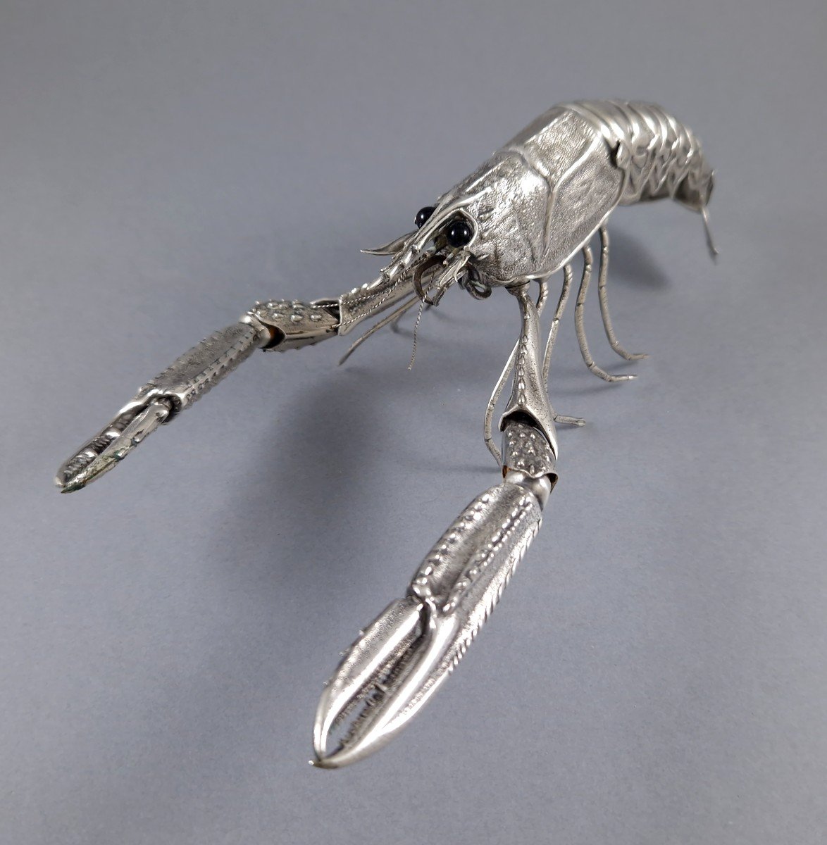 Articulated Lobster In Sterling Silver-photo-4