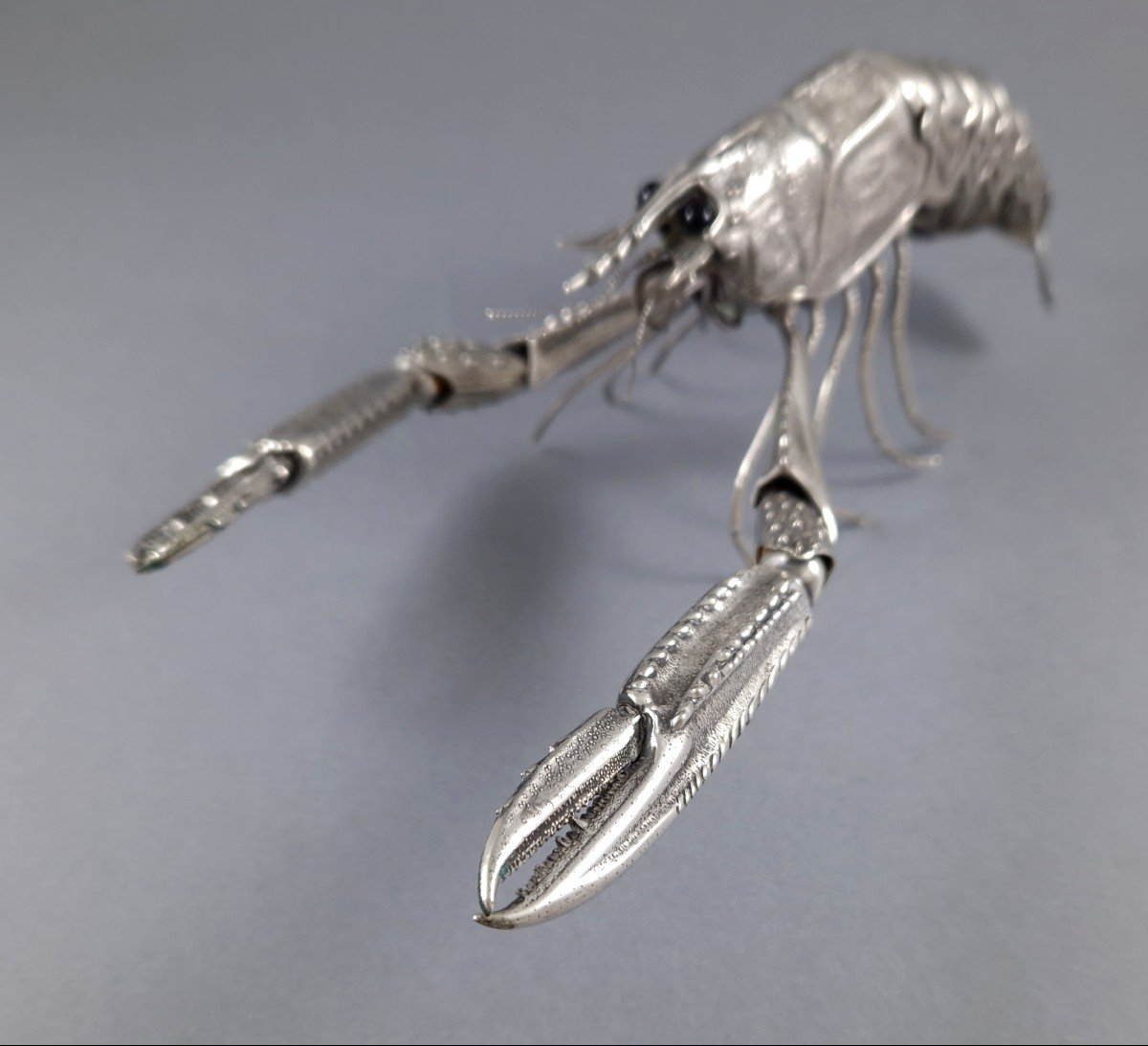 Articulated Lobster In Sterling Silver-photo-5