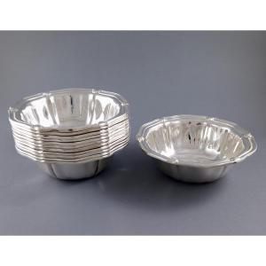 Series Of 12 Solid Silver Cups
