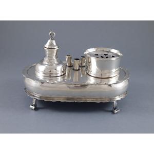 Sterling Silver Inkwell From The 18th Century Switzerland