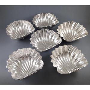 6 Shell Cups In Sterling Silver