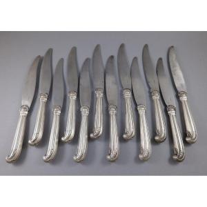 Puiforcat - 12 Sterling Silver Knives