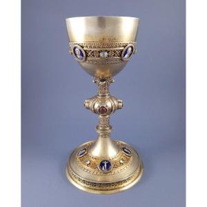 Demarquet Frères Chalice In Sterling Silver Gilt