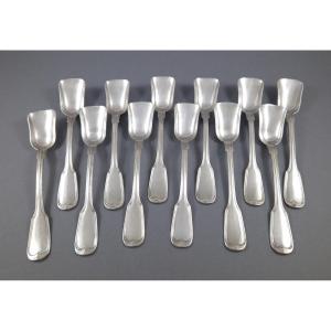 12 Sterling Silver Ice Cream Scoops