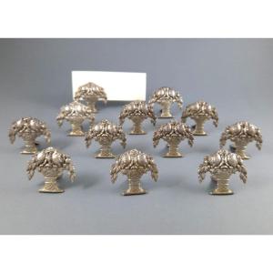 12 Sterling Silver Place Card Holders