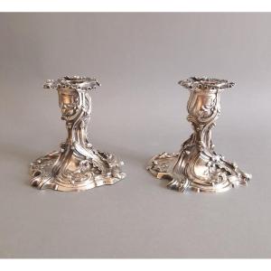 Tétard - Pair Of Sterling Silver Candlesticks