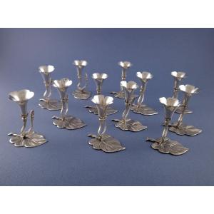 12 Sterling Silver Place Card Holders