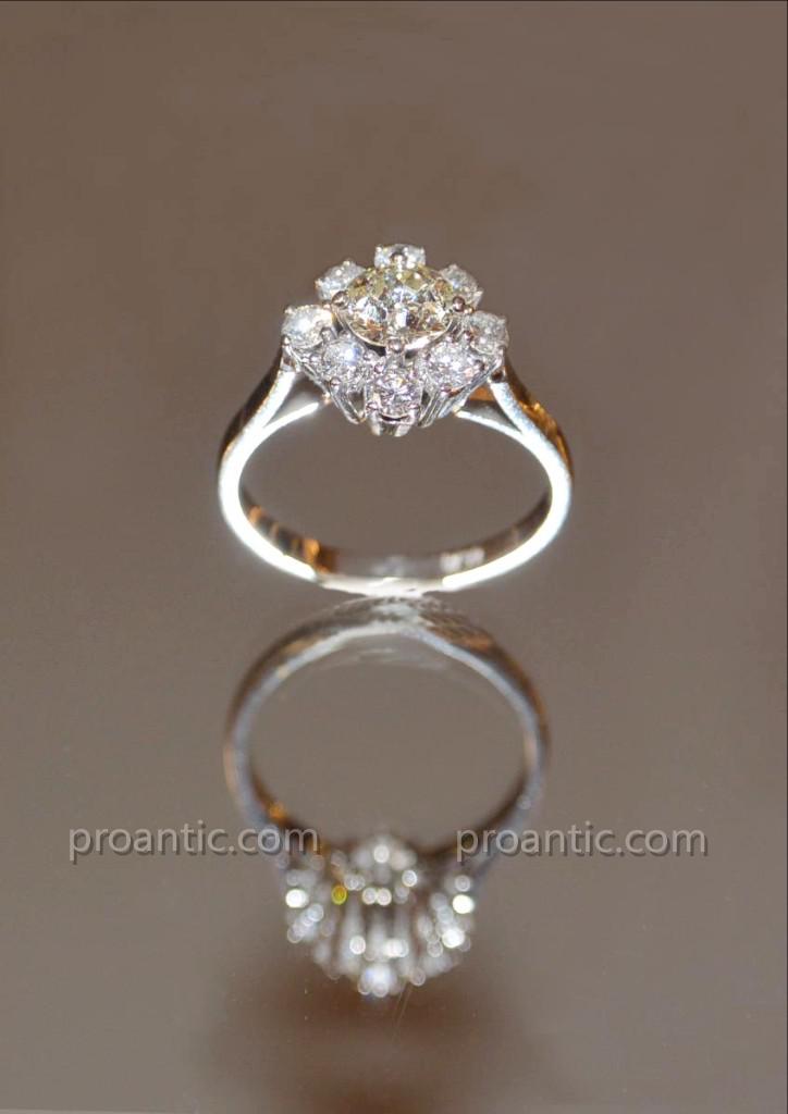 Bague Marguerite Or Blanc Et Diamants-photo-2